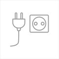 socket and plug icon vector illustration Royalty Free Stock Photo
